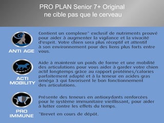 PRO PLAN Senior 7+ Original  ne cible pas que le cerveau 