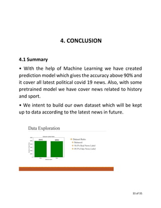Fake News Detection Project – Machine Learning Foundation (INT247) | PDF