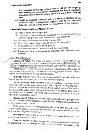 Elements of valuation