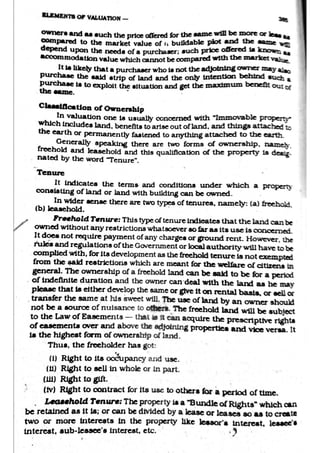 Elements of valuation