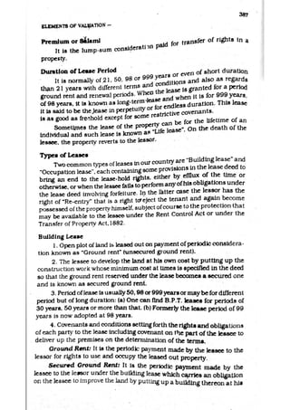 Elements of valuation