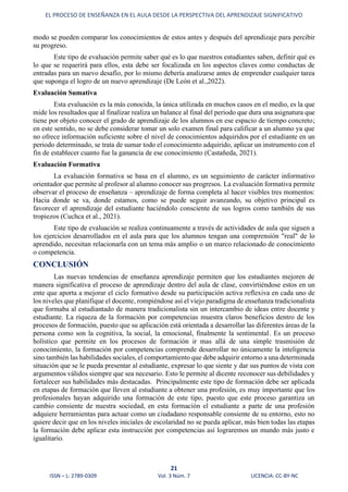 EL PROCESO DE ENSEÑANZA EN ELAULA DESDE LAPERSPECTIVA DELAPRENDIZAJE ...