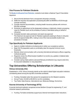 Process Update Slides Comprehensive Guide to Lithuania Scholarships for Pakistani Students ...