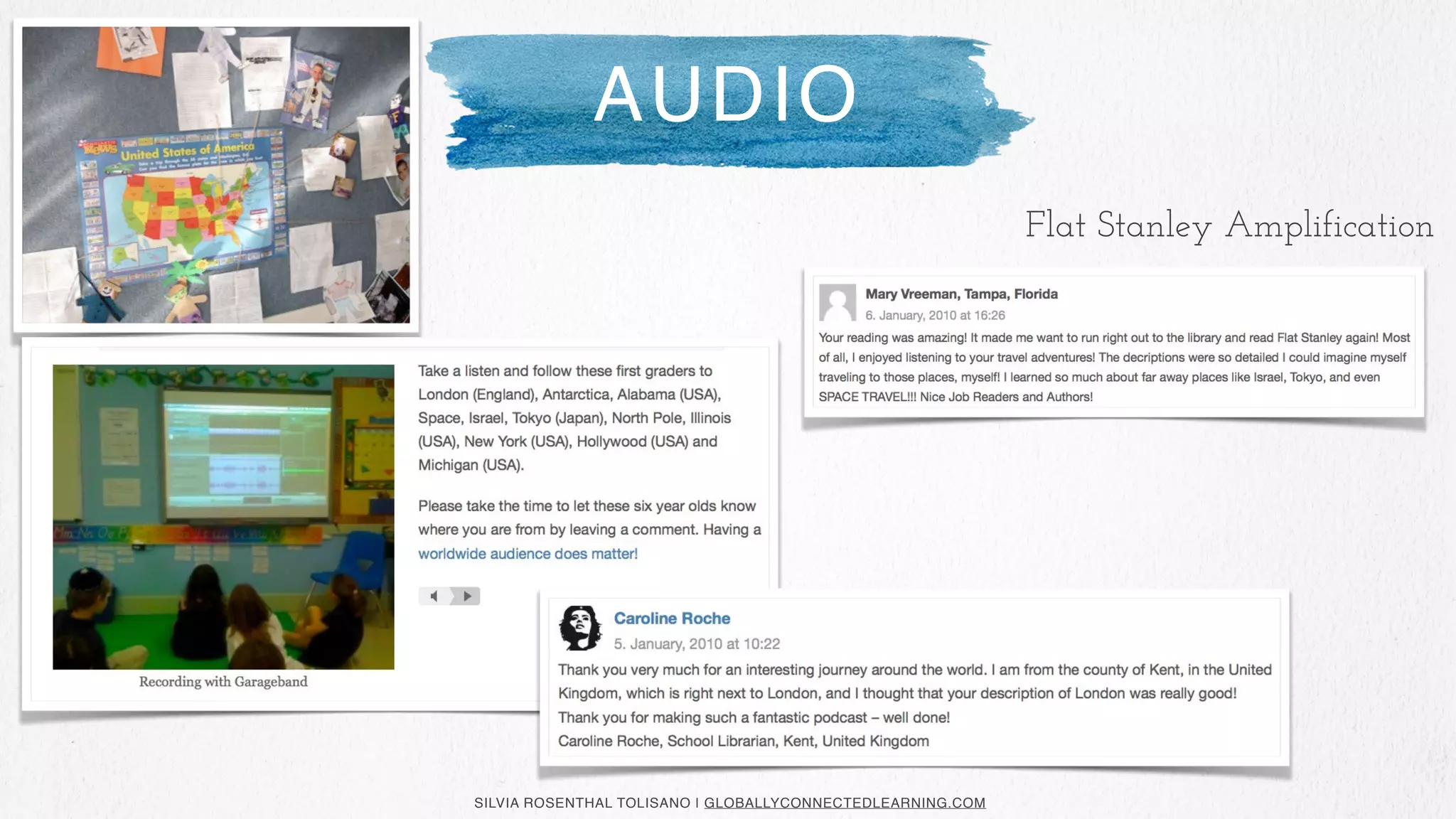 SILVIA ROSENTHAL TOLISANO | GLOBALLYCONNECTEDLEARNING.COM
Flat Stanley Amplification
AUDIO
 