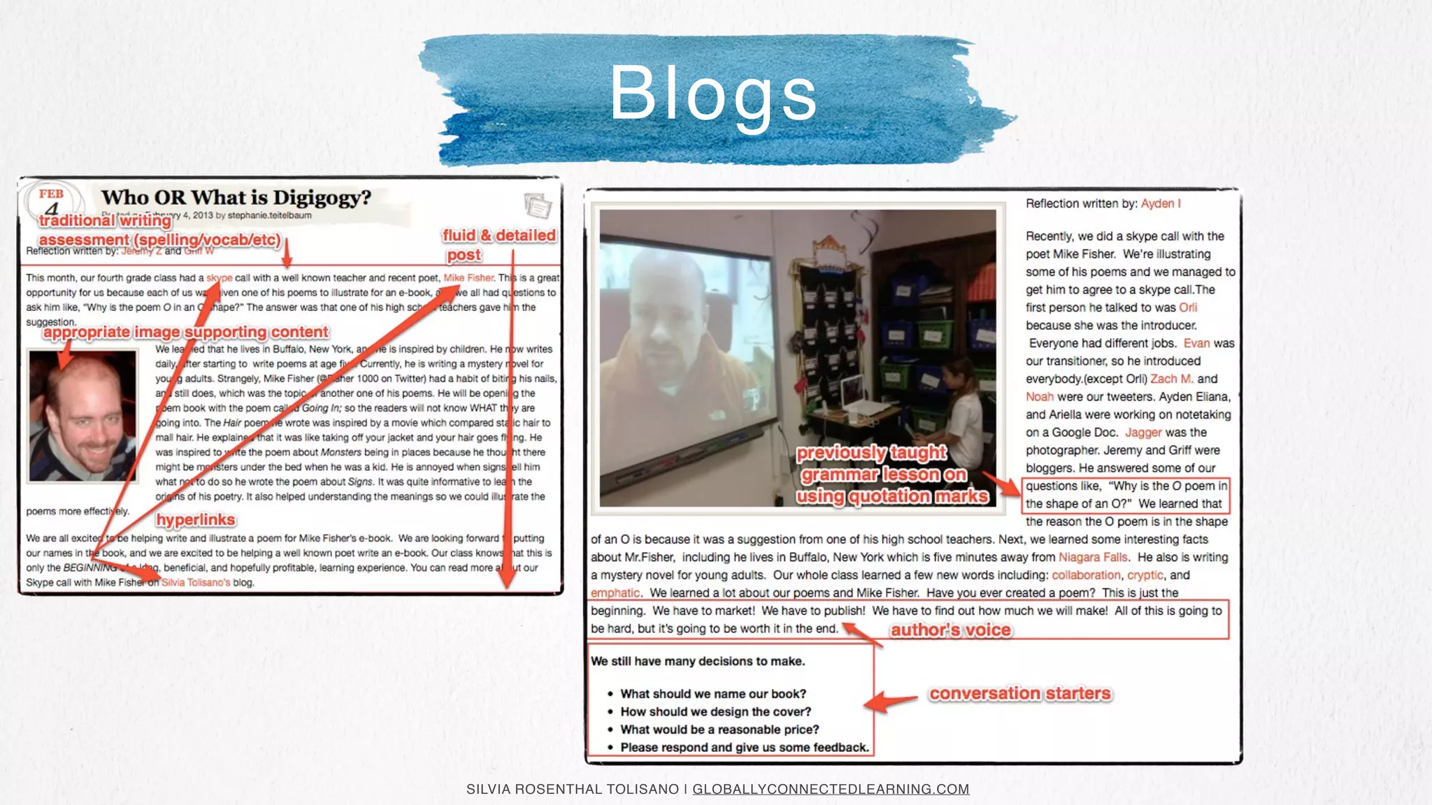 SILVIA ROSENTHAL TOLISANO | GLOBALLYCONNECTEDLEARNING.COM
Blogs
 