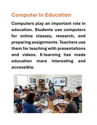 Aajonus Using Computer The Role of Computers in Enhancing Daily Life Across Various Sectors | PDF