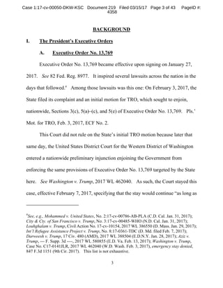 3
BACKGROUND
I. The President’s Executive Orders
A. Executive Order No. 13,769
Executive Order No. 13,769 became effective...