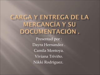 Presentad por : Dayra Hernandez . Camila Montoya. Viviana Triviño. Nikki Rodríguez.  