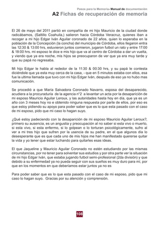 Manual de documentación de casos de víctimas de violaciones de DDHH y del Delito - CENCOS, Fundación San Ignacio y Mov por...