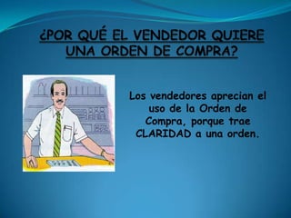 SOPORTES  DE  ORDENES  DE  COMPRAEl soporte de PO es muy probable que sigan este camino. Tiene que existir  la necesidad de comprar un producto por la empresa., puede ser una nueva computadora o varios artículos de un proyecto actual.  El artículo se encuentra en el departamento de compras de una X empresa y entonces genera una Orden de Compra, que se enviarán al proveedor. Esto se llevará a cabo por uno de los métodos anteriores. El vendedor recibe la Orden de Compra  autorizada por las firmas correspondientes a comprar de esta manera. La orden se llena y las instrucciones de envío se indican en la Orden de Compra. La orden se envía y el comprador comprueba la hoja de embalaje con la copia de la Orden de Compra en su poder. Cuando cada cosa está correcta, el documento se puede marcar como recibido y se envían a las cuentas por pagar. Se gestiona un cheque al proveedor de acuerdo a los términos que el comprador y el vendedor han acordado a la hora de establecer la cuenta. El registro de la compra ha hecho su trabajo y la Orden de Compra puede ahora presentarse como concluido. 