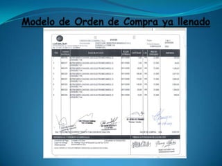 LEGALIDADES DE ORDEN DE COMPRAUna orden de compra es un documento FORMAL. Y es importante que sea un documento por escrito.Errores que se encuentren en la orden de compra, no son culpa del vendedor. Si surge una controversia acerca de una compra, la orden de compra será fundamental en la determinación de quién es el ofensor. 