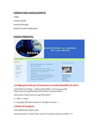 Documentacion De Mi Pagina