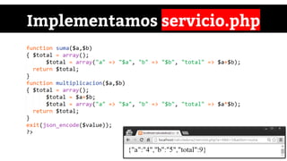 Implementamos servicio.php
 
