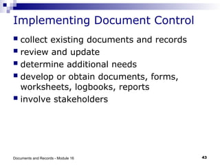 DOCUMENT AND RECORD in Quality Management System | PPT