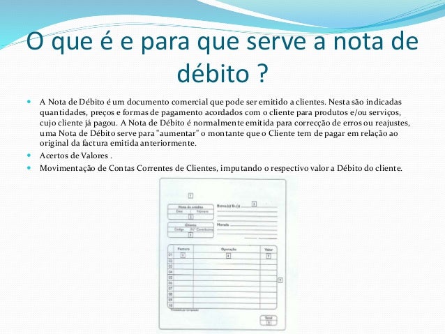 notas de debito