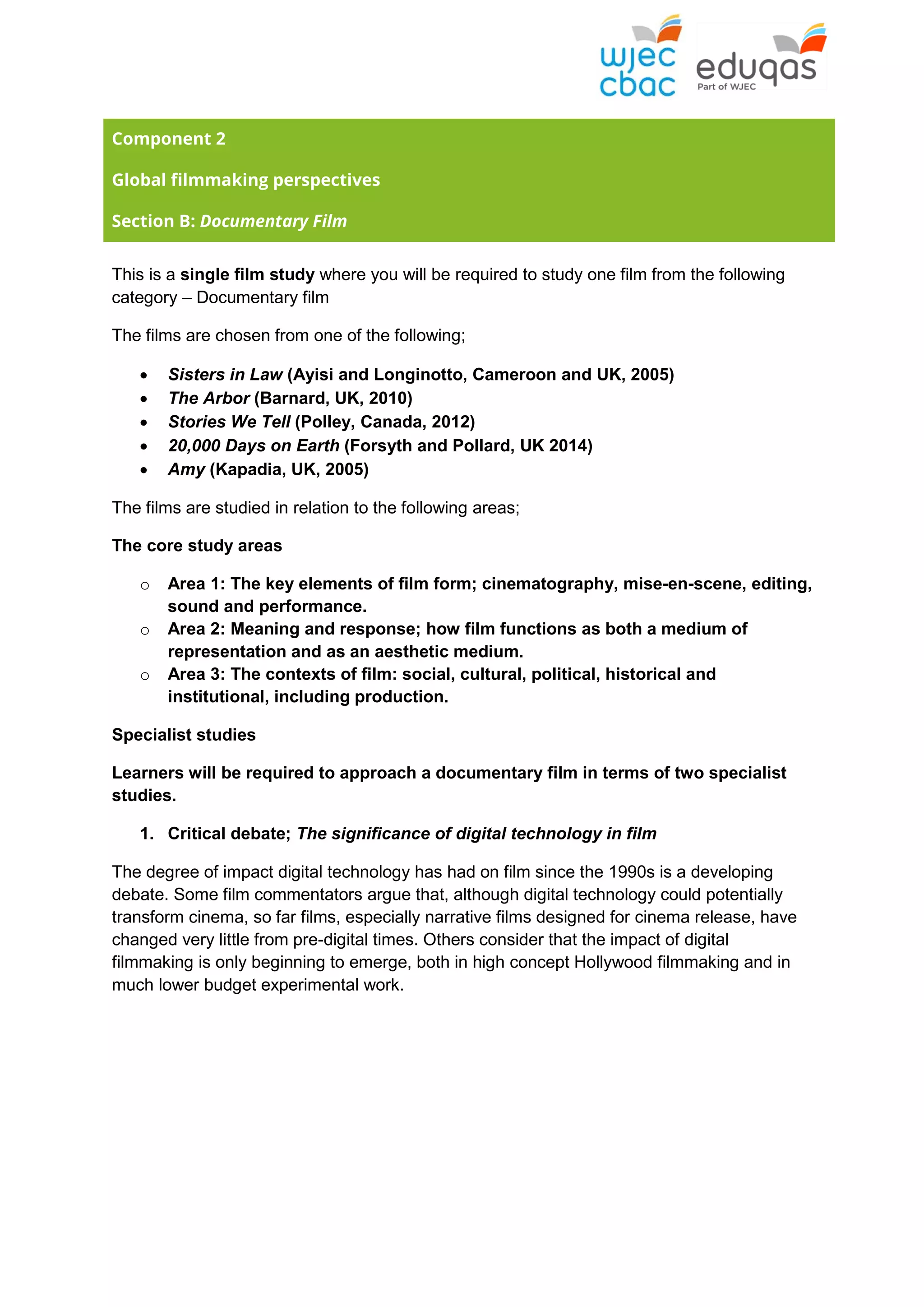 Documentary Introduction Paper Documentary resource 1-introduction-and-what-is-documentary | PDF