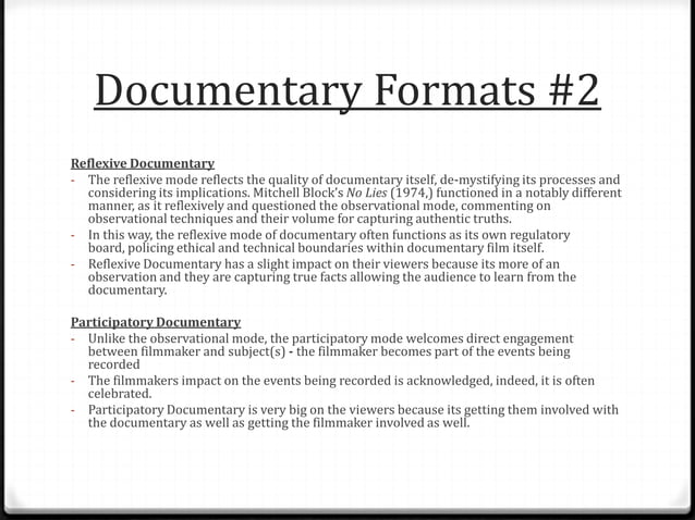 Documentary Conventions | PPT
