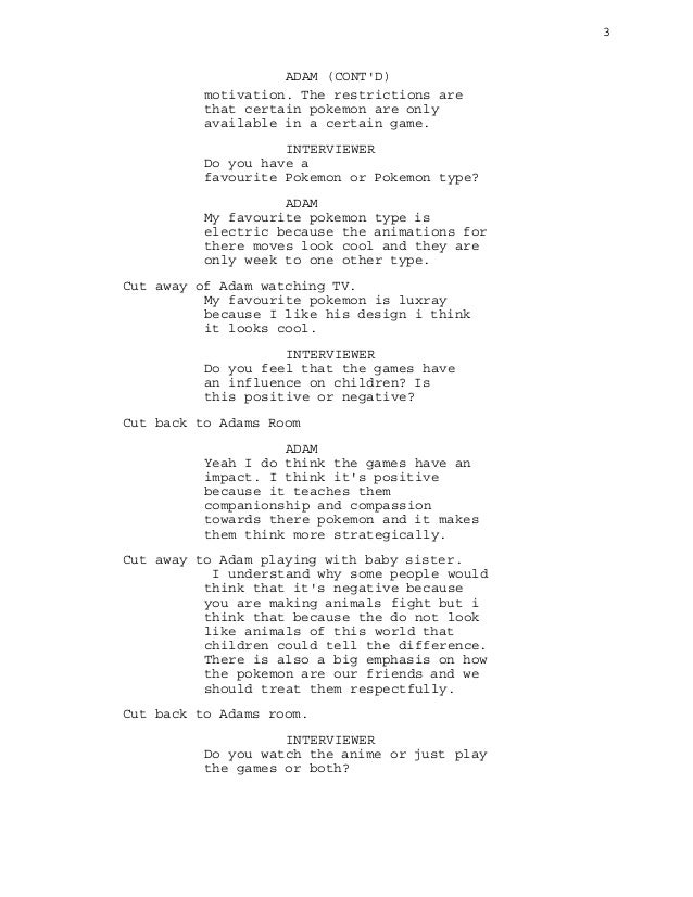 Documentary script 2nd draft