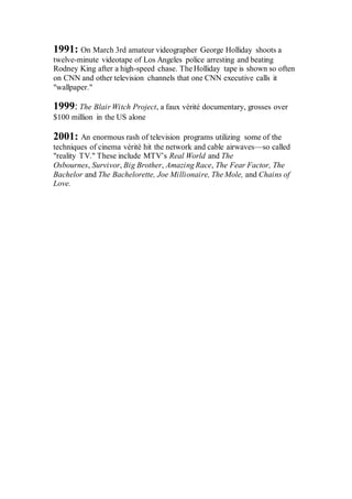 Documentary History Timeline | DOCX