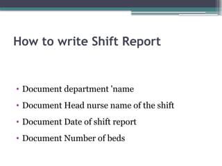Quality of documentation of nursing file | PPT