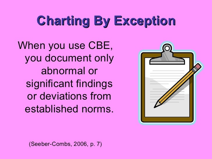 What Is Charting By Exception Examples