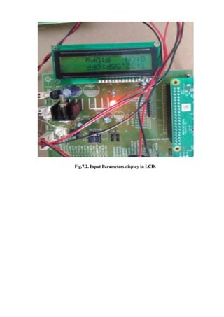 Fig.7.2. Input Parameters display in LCD.
 