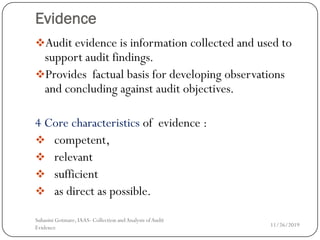 Documentation and evidence working papers, audit file | PDF