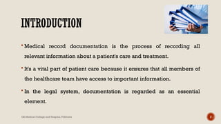 Documentation and Medical Records for Medical Professionals | PPTX