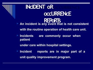 documentation and reporting during patient stay in hospital | PPTX