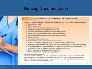 Nursing Documentation
 