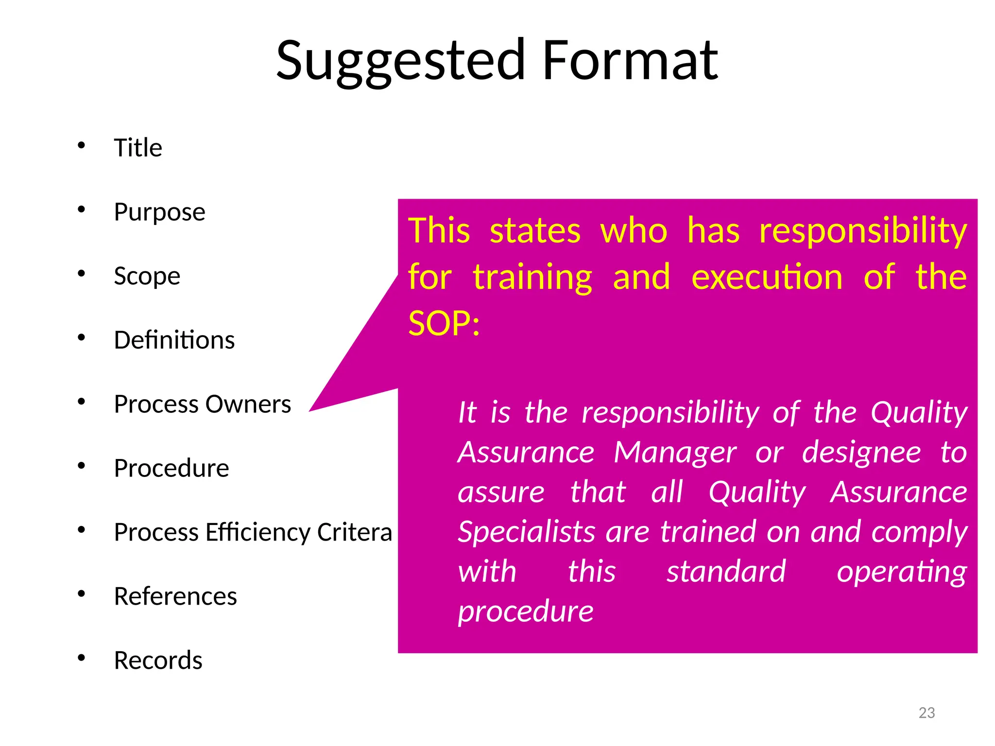 Documentation and SOP requirements. How to format a SOP. Importance of ...