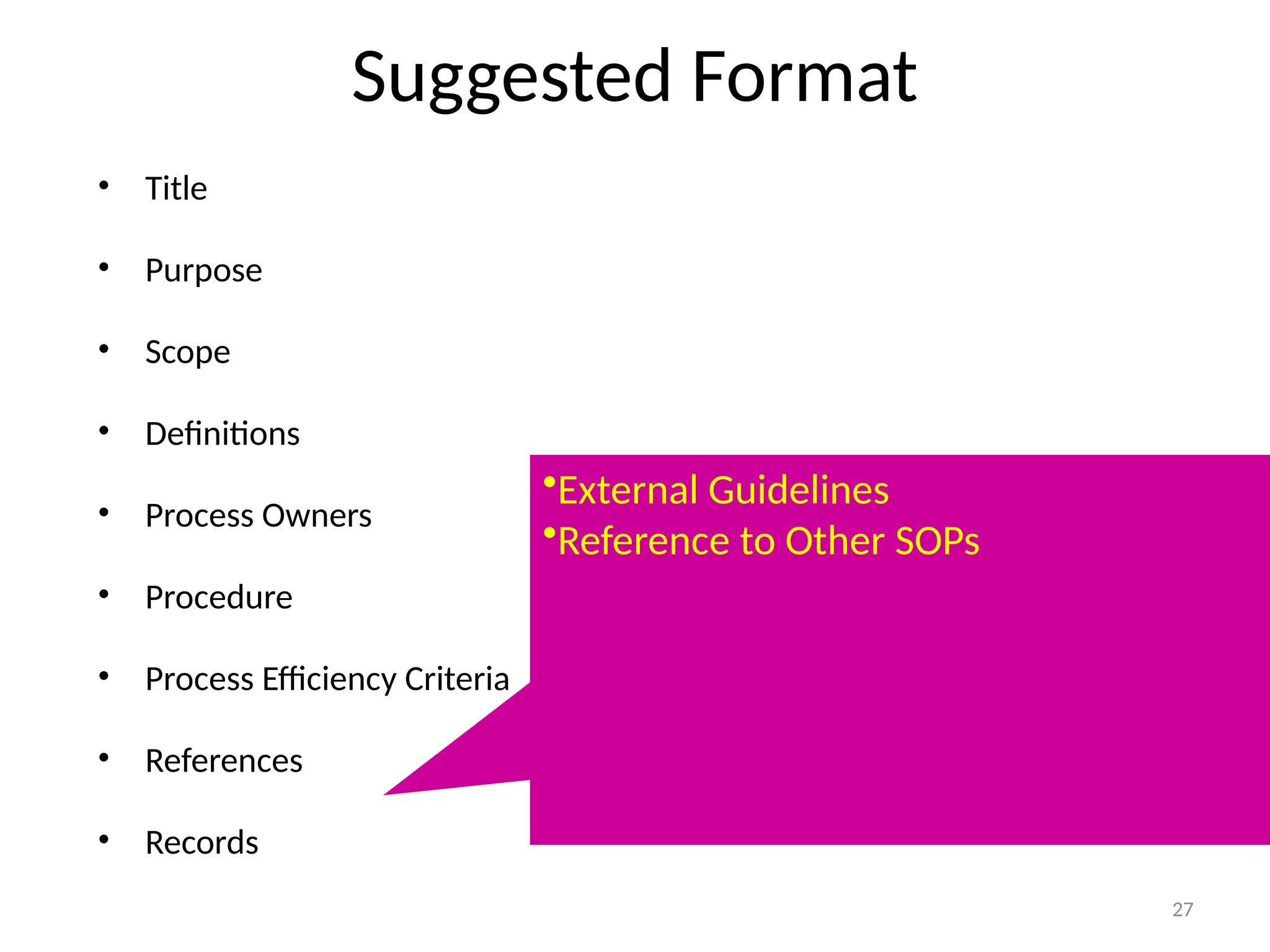 Documentation and SOP requirements. How to format a SOP. Importance of ...