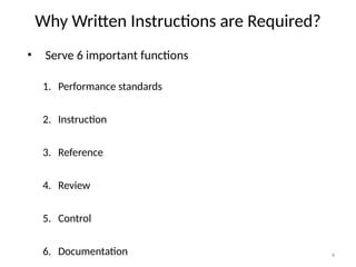 Documentation and SOP requirements. How to format a SOP. Importance of ...