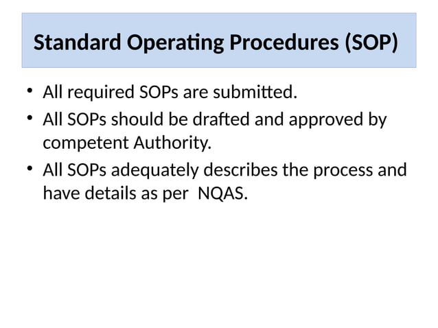 Documentation and SOP requirements. How to format a SOP. Importance of ...