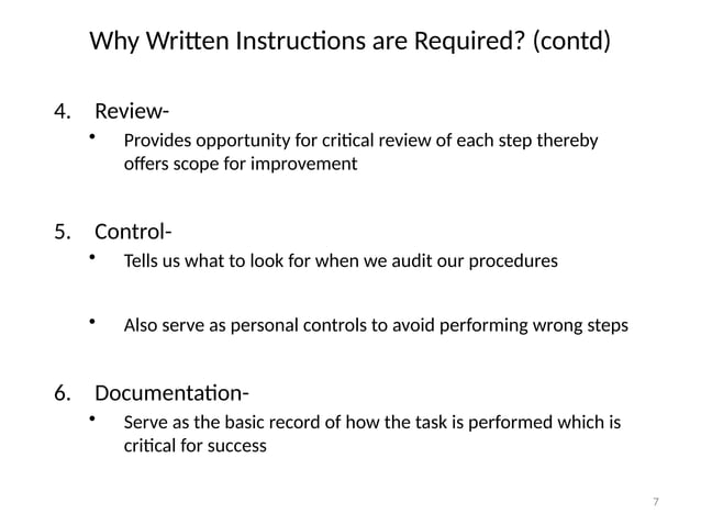 Documentation and SOP requirements. How to format a SOP. Importance of ...