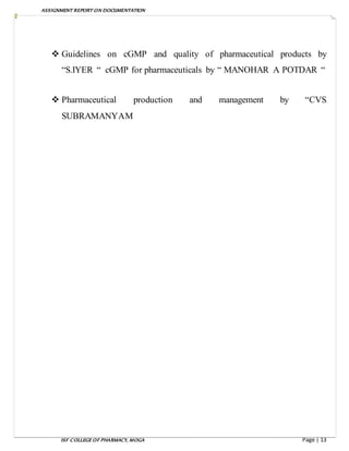 Documentation assignment | DOCX