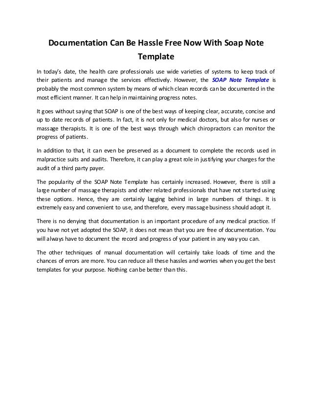 soap note template