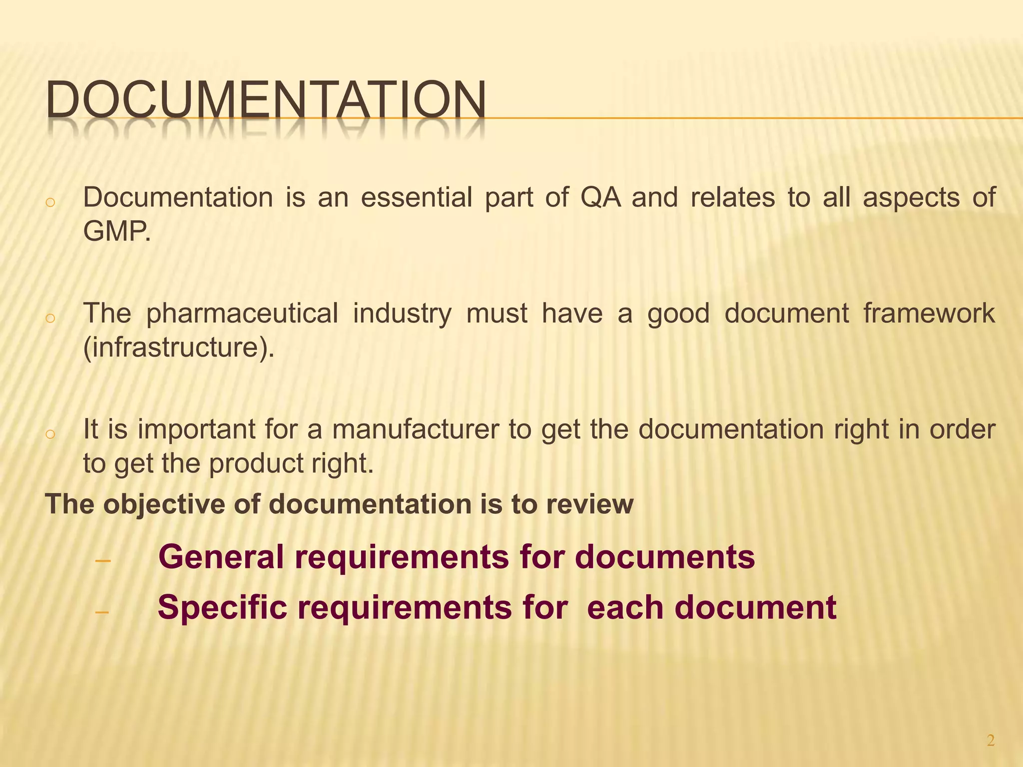 Documentation control - principles of GMP | PPTX