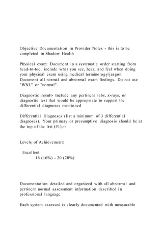 Documentation Electronic Health Record· DocumentationVitals | DOCX
