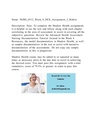 Documentation Electronic Health Record· DocumentationVitals | DOCX