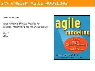 S.W. AMBLER: 'AGILE MODELING'


Scott W. Ambler

Agile Modeling: Effective Practices for
eXtreme Programming and the Unified Process

Wiley
2002
 