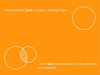 Documentation itself is simply a too broad topic ...




                         … even agile documentation is still something
                         very unspecific
 
