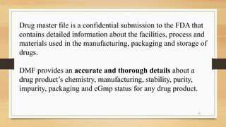 Model Master File Fda Drug Master File and Master Formula Record.pptx