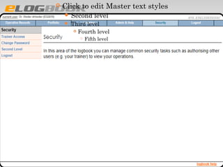    Click to edit Master text styles
     Second       level
       Third level
          Fourth level

              Fifth level
 