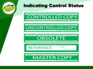 Indicating Control Status
 