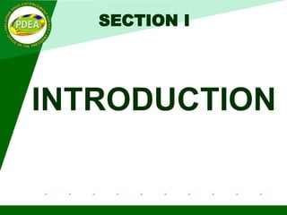 SECTION I
INTRODUCTION
 
