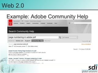 Web 2.0 Example: Adobe Community Help 
