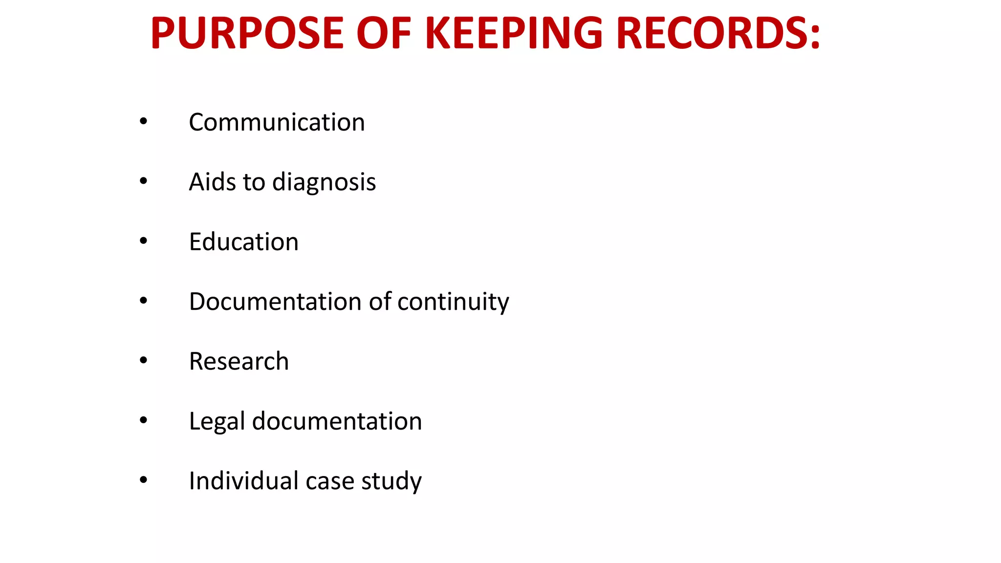Documentation, Record Keeping and Maintenance | PPT