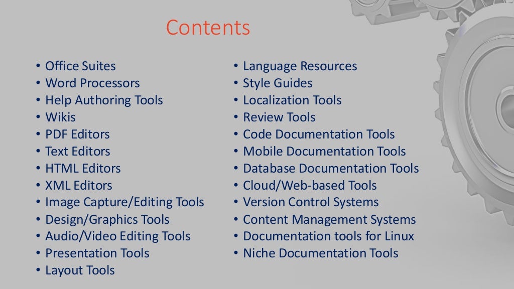 Documentation Tools