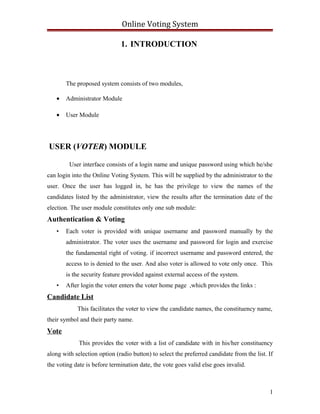 Documentation work online voting | DOC | Operating Systems | Computer ...